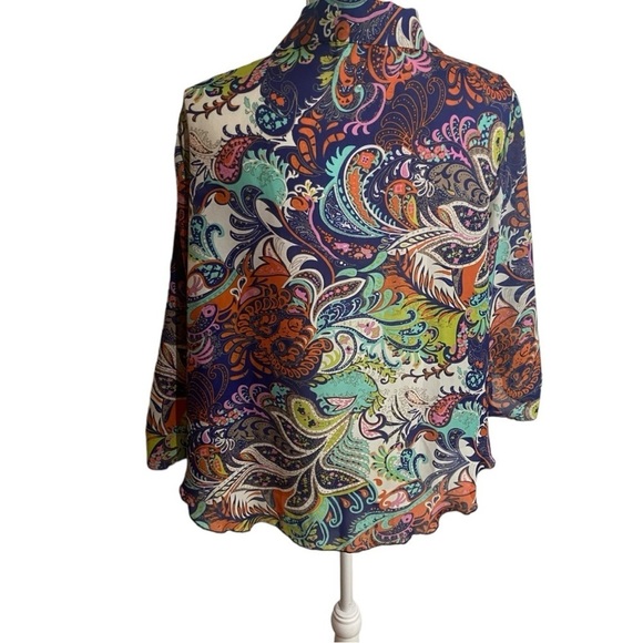 Jon & Anna New York Floral Chiffon Faux Button Front Blouse - Picture 3 of 6